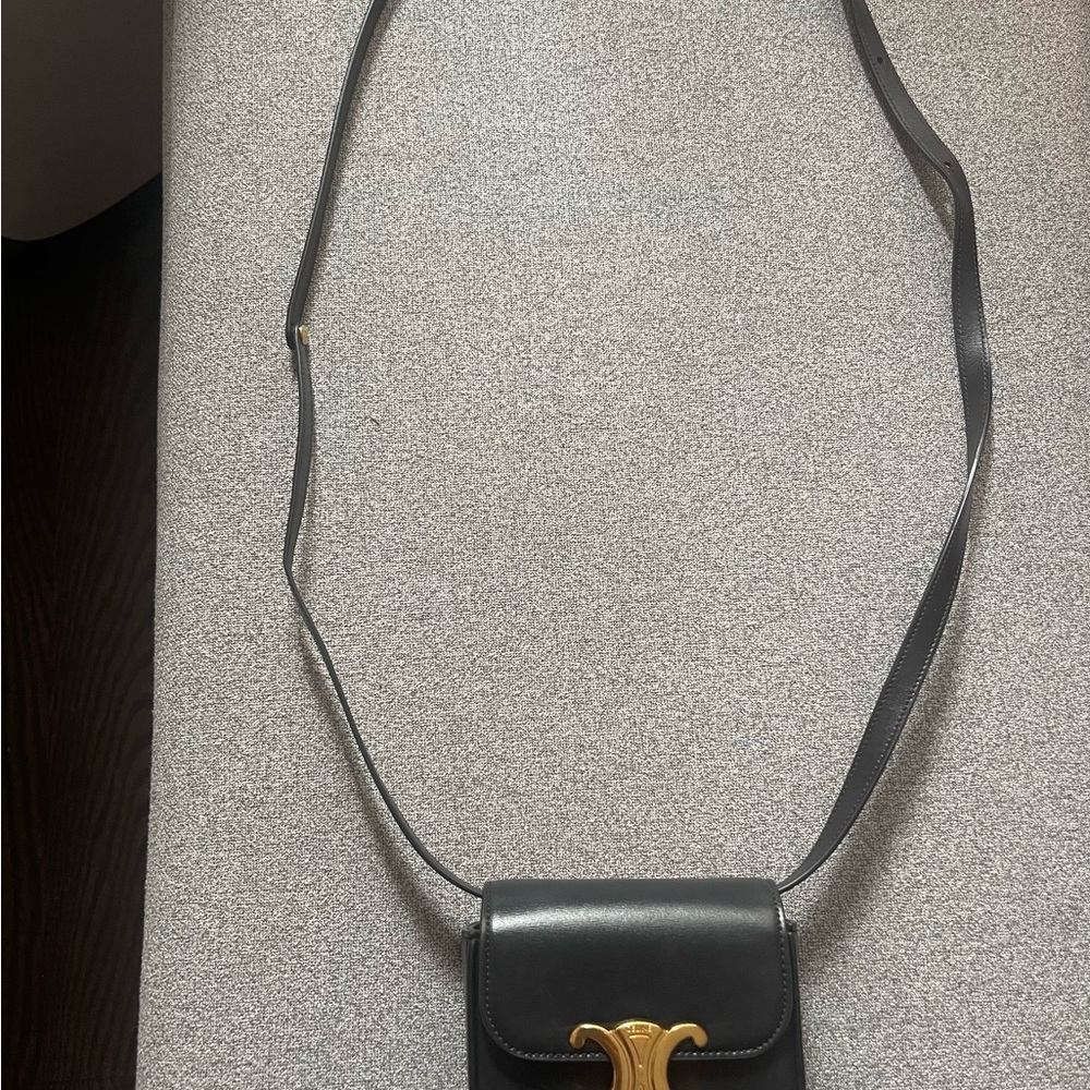 CELINE MINI CLAUDE IN SHINY CALFSKIN - Picture 2 of 5
